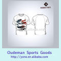 Custom made sublimated print blank fitness wear man's t-shirts